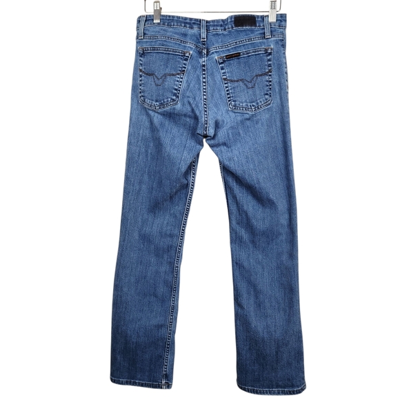 Harley Davidson HD Denim Blue Jeans Biker Moto Riding Bar Shield Womens Size 8 - Picture 4 of 11